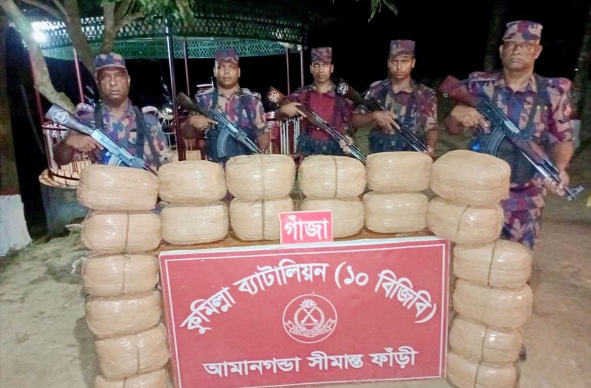 কুমিল্লায় ৮০ কেজি ভারতীয় গাঁজা উদ্ধার